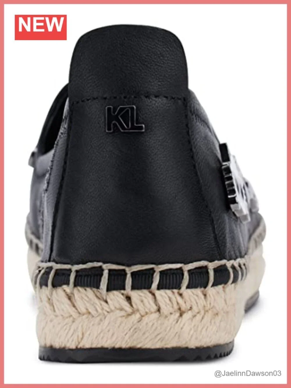 Karl Lagerfeld Espadrille Slip-On Sandals Leather Flats